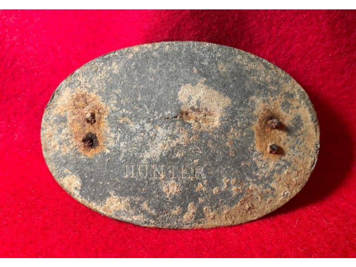 US Cartridge Box Plate - Marked "Hunter" - Published