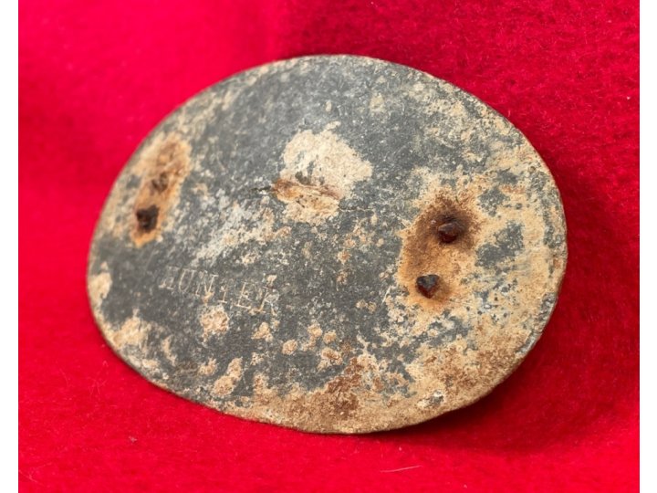 US Cartridge Box Plate - Marked "Hunter" - Published
