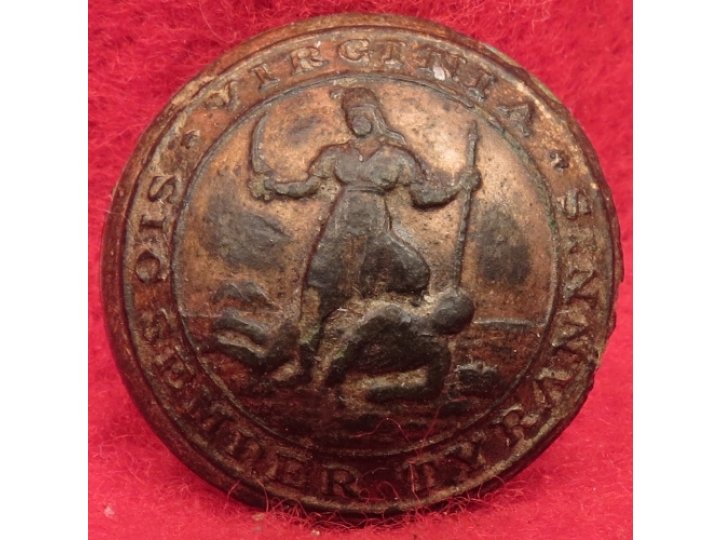 Pre-Civil War Virginia Militia Coat Button - "Soup Bowl" Published