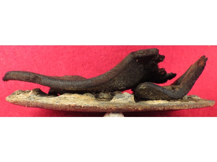 US Belt Buckle with Large Leather Belt Remnant