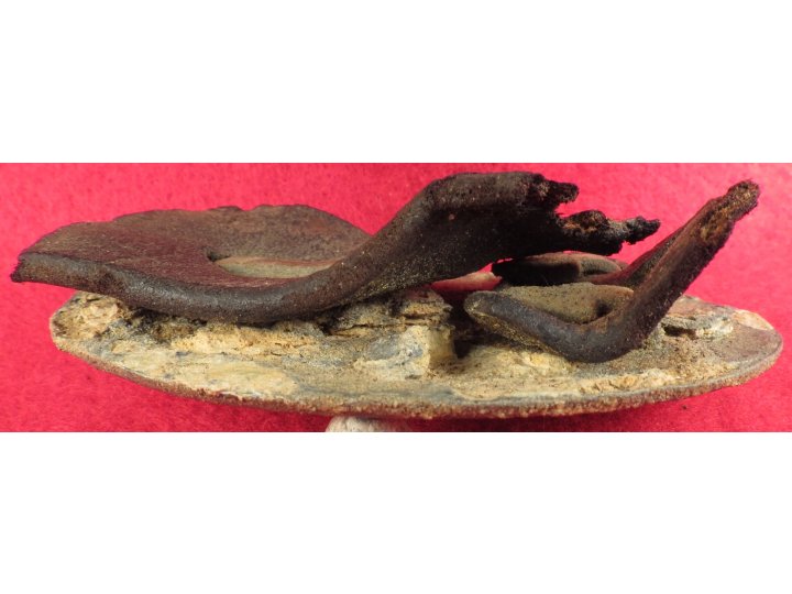 US Belt Buckle with Large Leather Belt Remnant