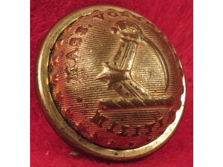 Massachusetts State Seal Coat Button