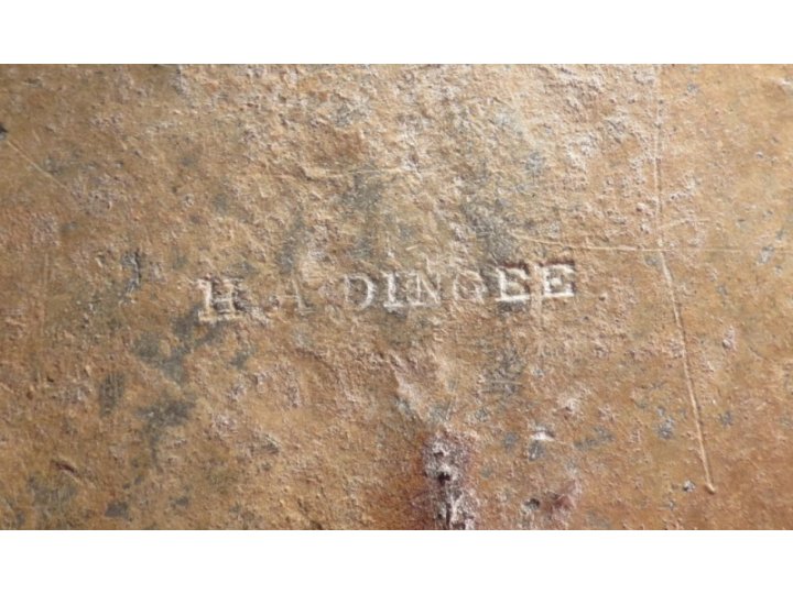 Eagle Plate Stamped H. A. DINGEE