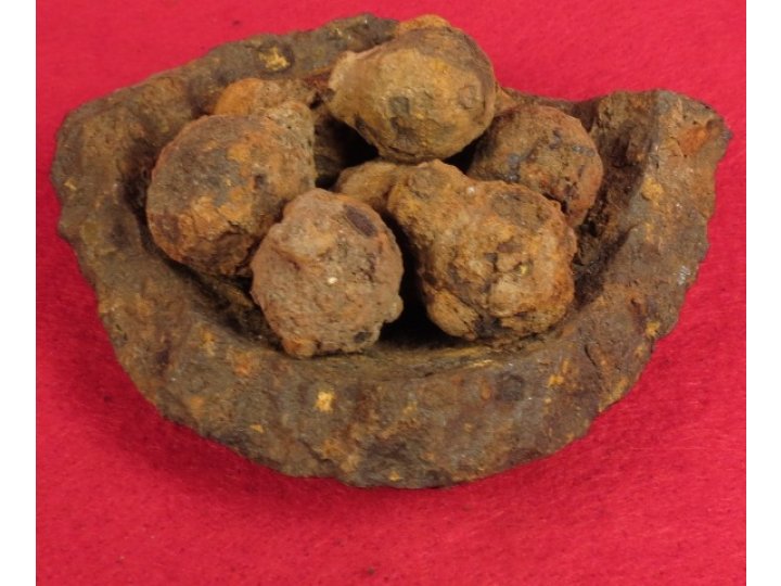 Artillery Iron Shot in 4.5 Inch Cannonball Shell Shrapnel