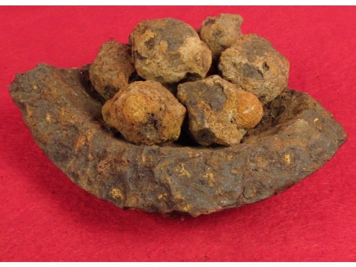 Artillery Iron Shot in 4.5 Inch Cannonball Shell Shrapnel