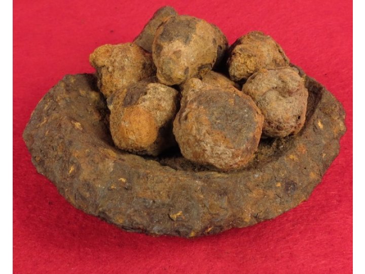 Artillery Iron Shot in 4.5 Inch Cannonball Shell Shrapnel