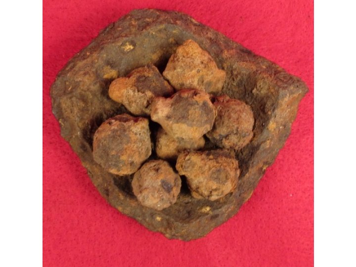 Artillery Iron Shot in 4.5 Inch Cannonball Shell Shrapnel