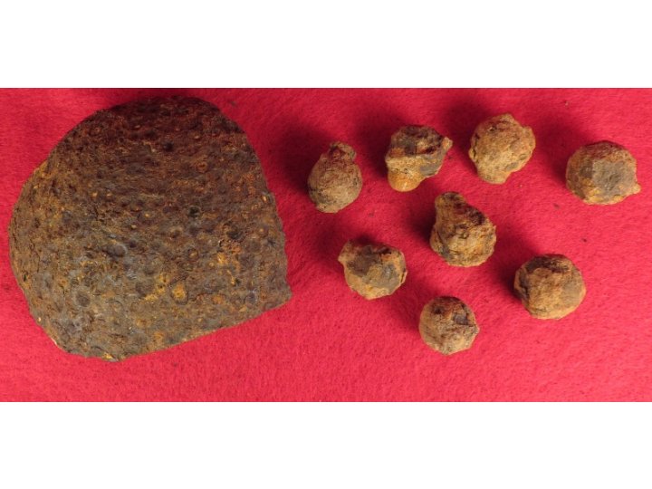 Artillery Iron Shot in 4.5 Inch Cannonball Shell Shrapnel