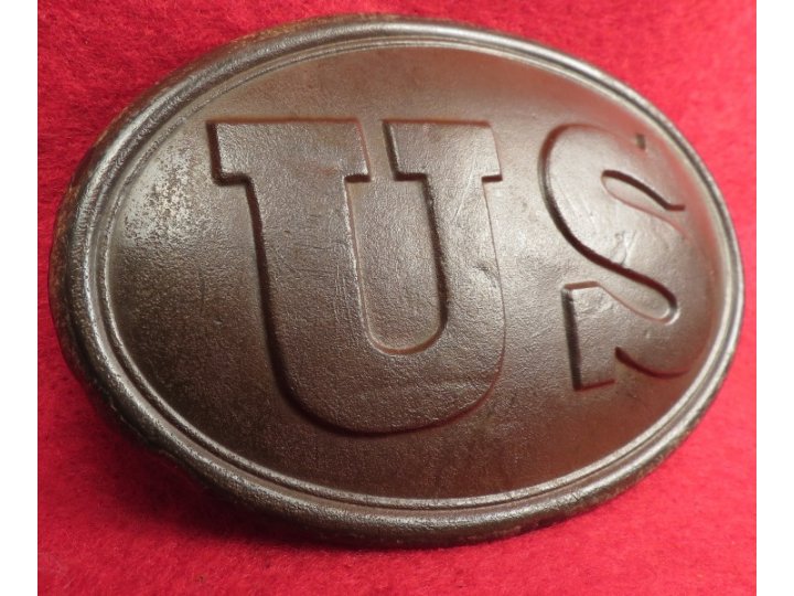 US Belt Buckle - Carved Initials "WRP" - John A. Marks Collection - Documented and Published