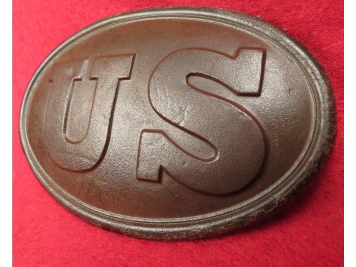 US Belt Buckle - Carved Initials "WRP" - John A. Marks Collection - Documented and Published