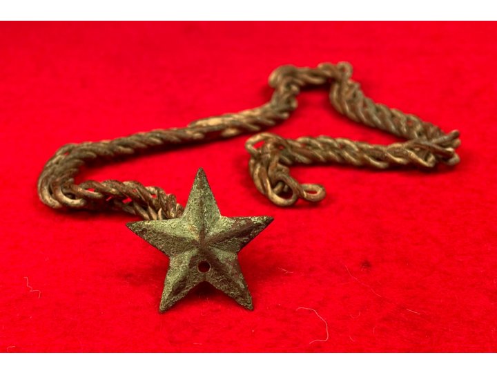  Star Cape Pin / Watch Fob Charm and Chain