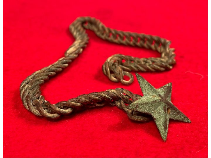  Star Cape Pin / Watch Fob Charm and Chain