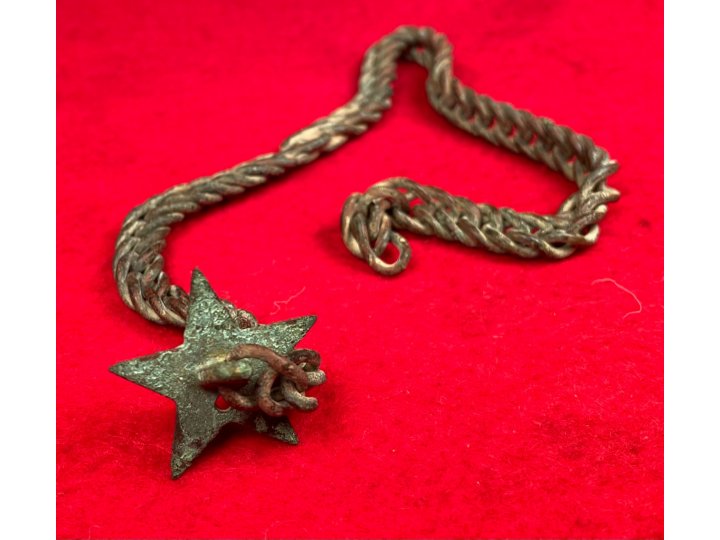  Star Cape Pin / Watch Fob Charm and Chain