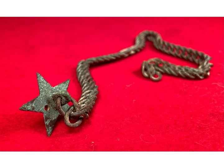  Star Cape Pin / Watch Fob Charm and Chain