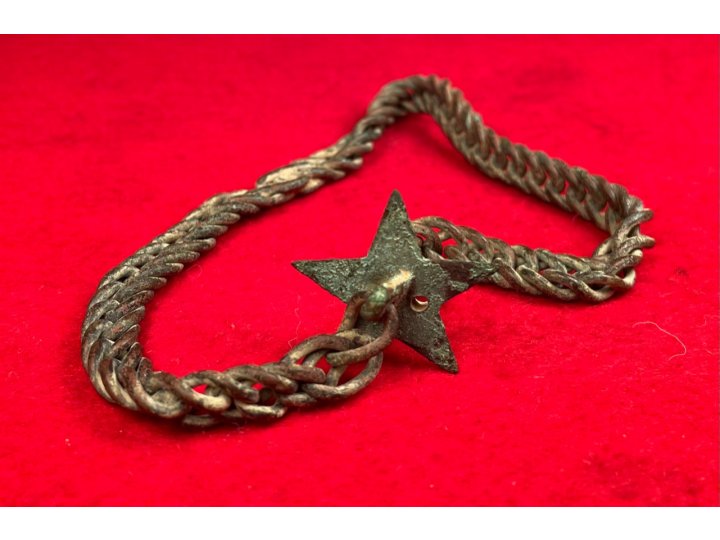  Star Cape Pin / Watch Fob Charm and Chain