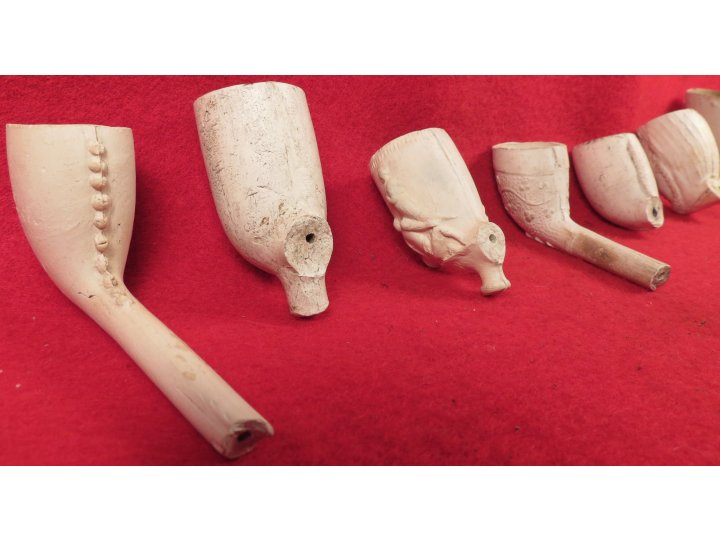 Seven Clay Pipe Bowls 