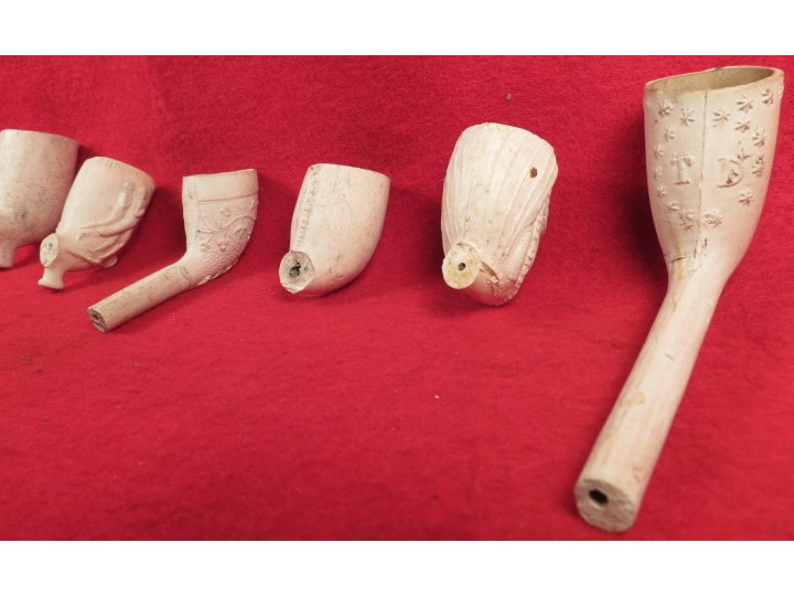 Seven Clay Pipe Bowls 