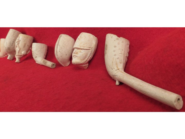 Seven Clay Pipe Bowls 