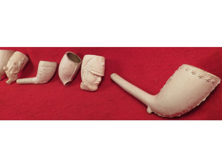 Seven Clay Pipe Bowls 