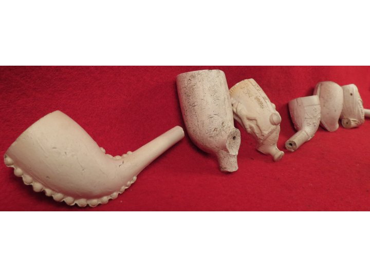 Seven Clay Pipe Bowls 
