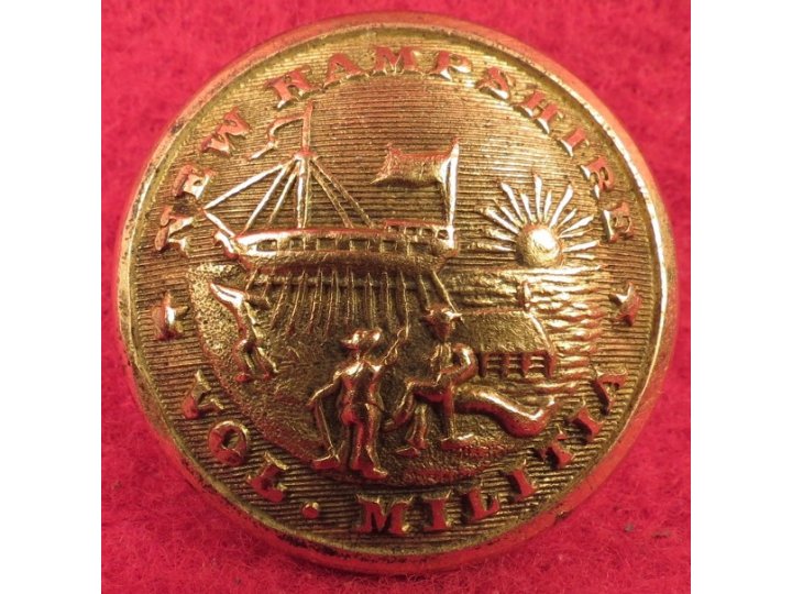 New Hampshire State Seal Coat Button