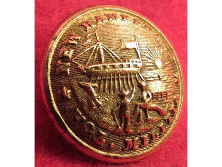 New Hampshire State Seal Coat Button