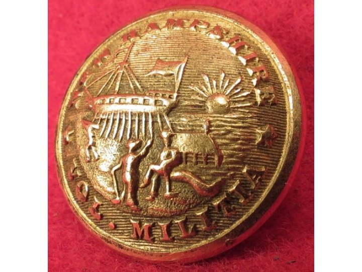 New Hampshire State Seal Coat Button