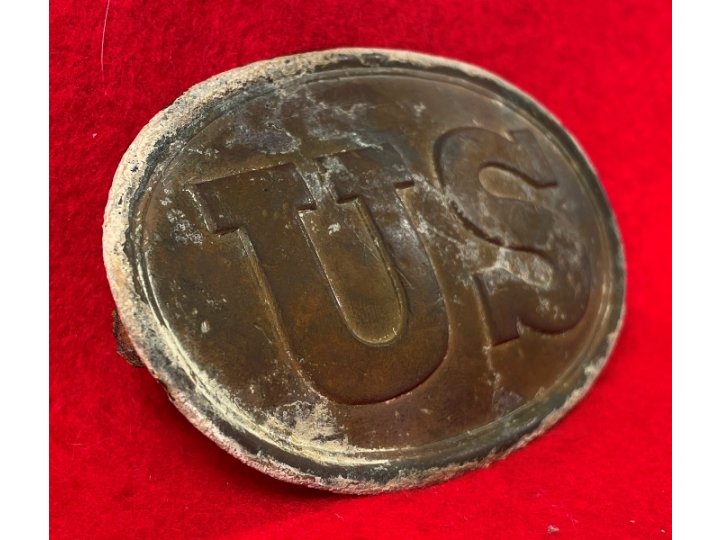 US Cartridge Box Plate from the Sydney C. Kerksis Collection with Original Envelope