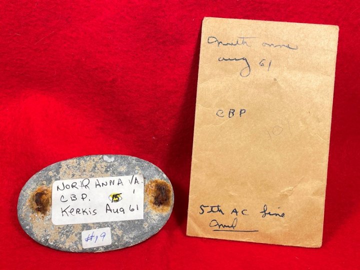 US Cartridge Box Plate from the Sydney C. Kerksis Collection with Original Envelope