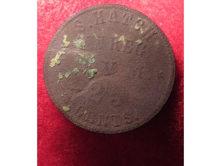 Ohio "S. HATCH / 7th REG / * O.V.M * / 25 CENTS"  Sutler Token