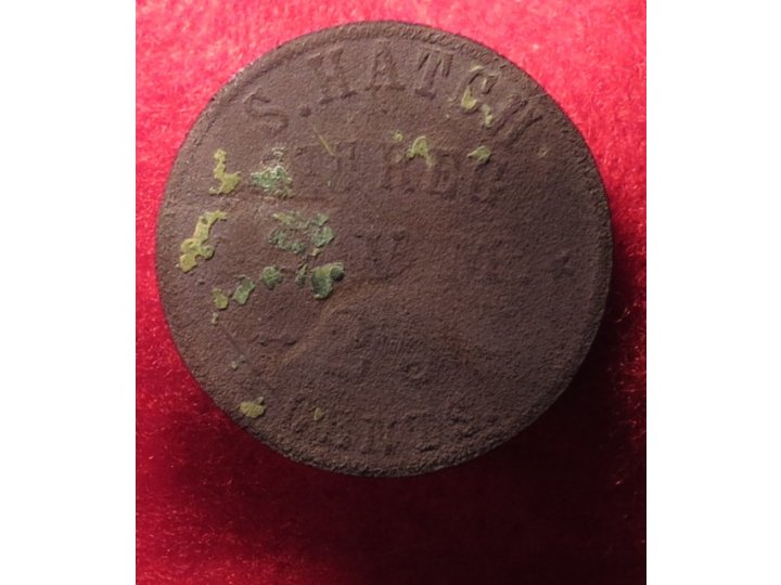 Ohio "S. HATCH / 7th REG / * O.V.M * / 25 CENTS"  Sutler Token