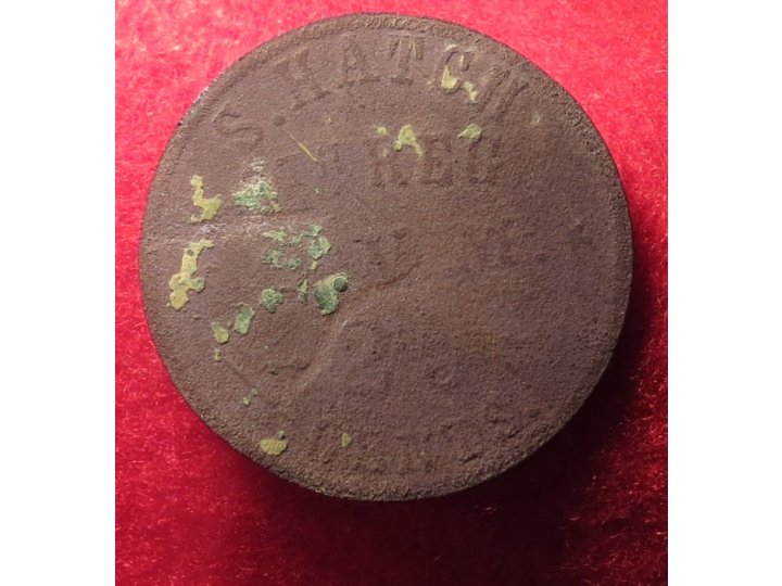 Ohio "S. HATCH / 7th REG / * O.V.M * / 25 CENTS"  Sutler Token