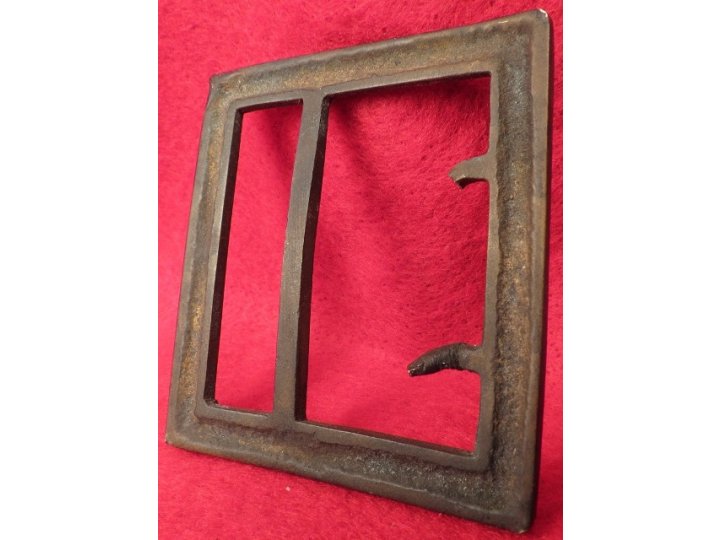 Confederate "Gutterback" Frame Waist Belt Buckle - Rare Cavalry Size