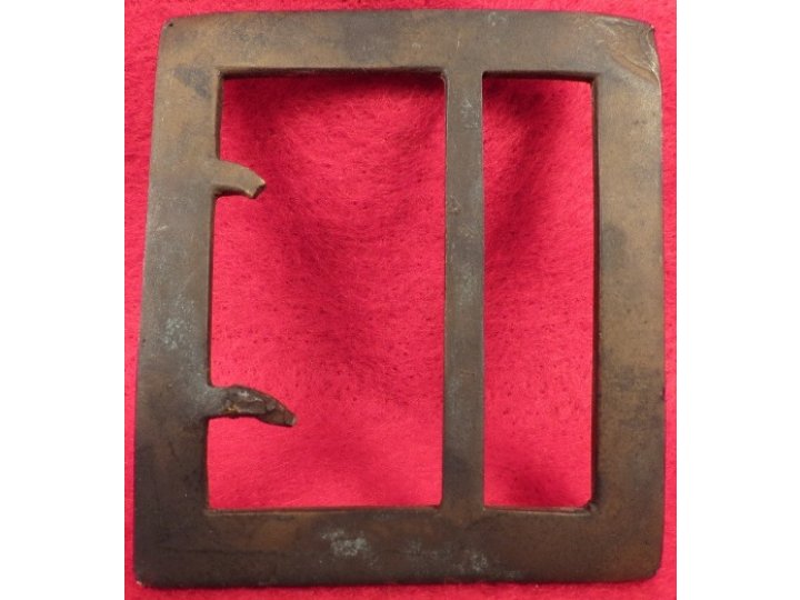 Confederate "Gutterback" Frame Waist Belt Buckle - Rare Cavalry Size