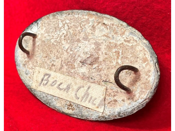 US Cartridge Box Plate - Rare Large Brass Loops - Ohio Troops - High Quality