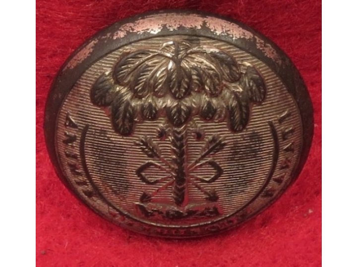 South Carolina State Seal Coat Button - Silvered