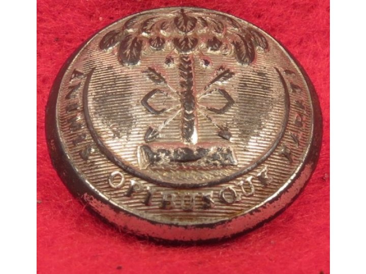 South Carolina State Seal Coat Button - Silvered