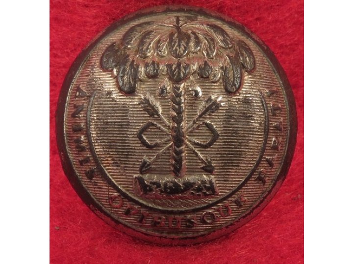 South Carolina State Seal Coat Button - Silvered