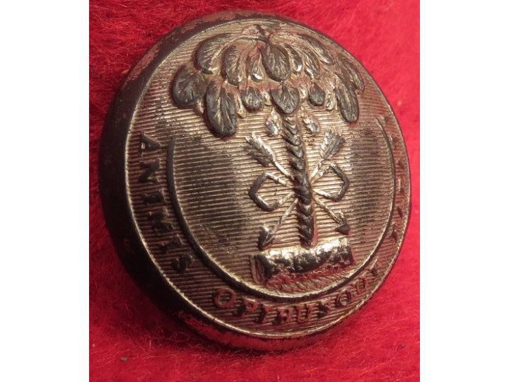 South Carolina State Seal Coat Button - Silvered