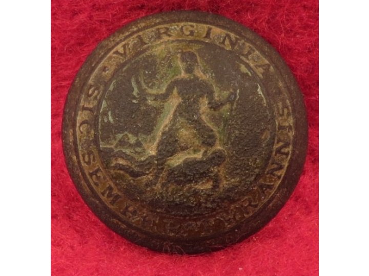 Pre-Civil War Virginia Militia Coat Button - "Soup Bowl"
