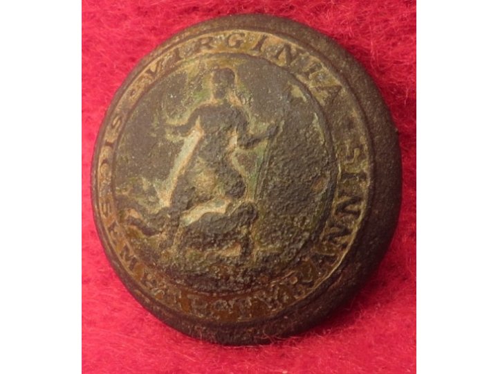 Pre-Civil War Virginia Militia Coat Button - "Soup Bowl"