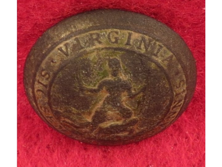 Pre-Civil War Virginia Militia Coat Button - "Soup Bowl"