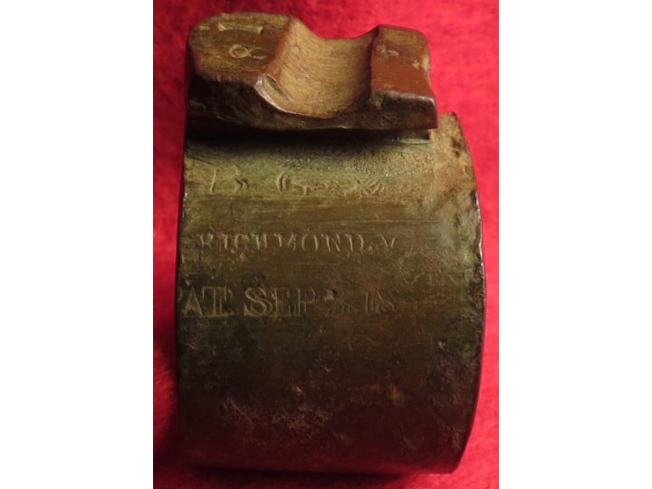 Confederate Bayonet Adaptor Marked "B. G & M / RICHMOND. VA. / PAT. SEP 2. 1861"