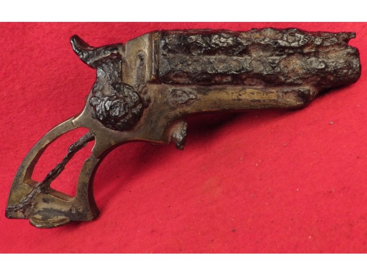 Excavated .32 Caliber Starr Four-Barrel Pepperbox Pistol - Second Model