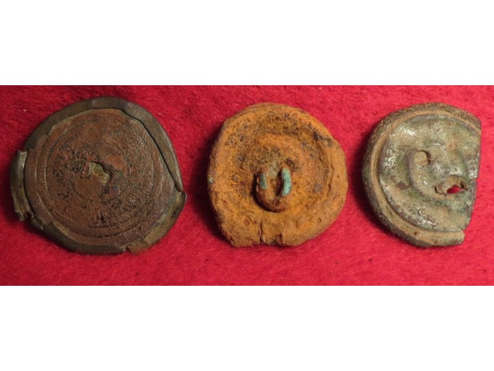 Three Confederate Letter Buttons 