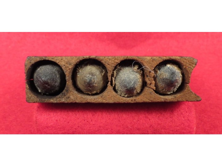 Cartridge Case with .36 Caliber Pistol Bullets