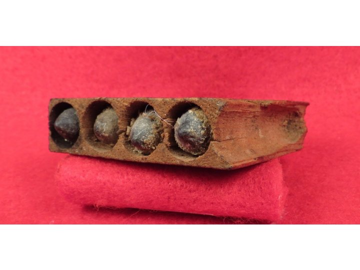 Cartridge Case with .36 Caliber Pistol Bullets