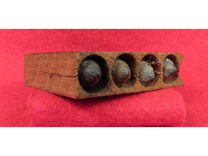 Cartridge Case with .36 Caliber Pistol Bullets