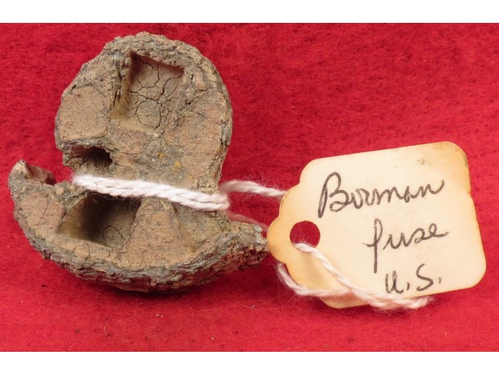 Partial US Bormann Fuze Portion - Marked "US" - Gettysburg