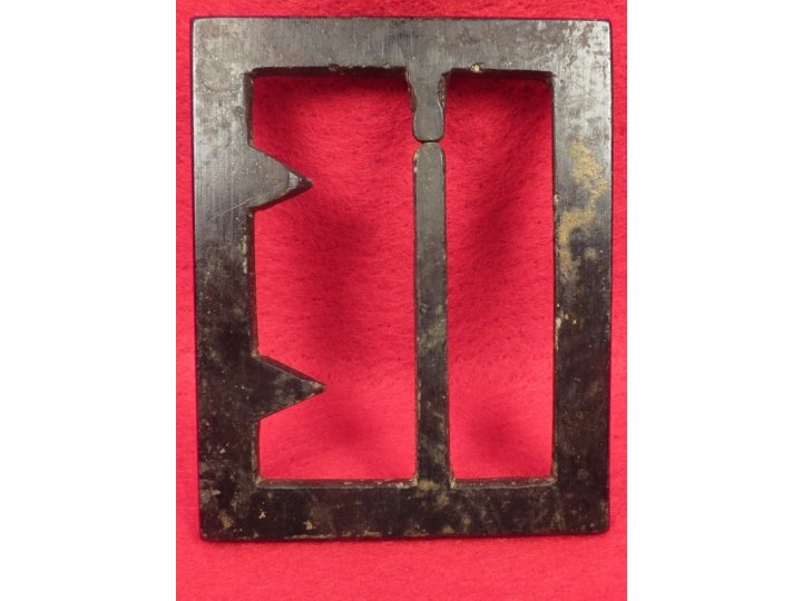 Confederate "Georgia" Frame Buckle - Thick, Heavy Type - Sydney G. Kerksis Collection